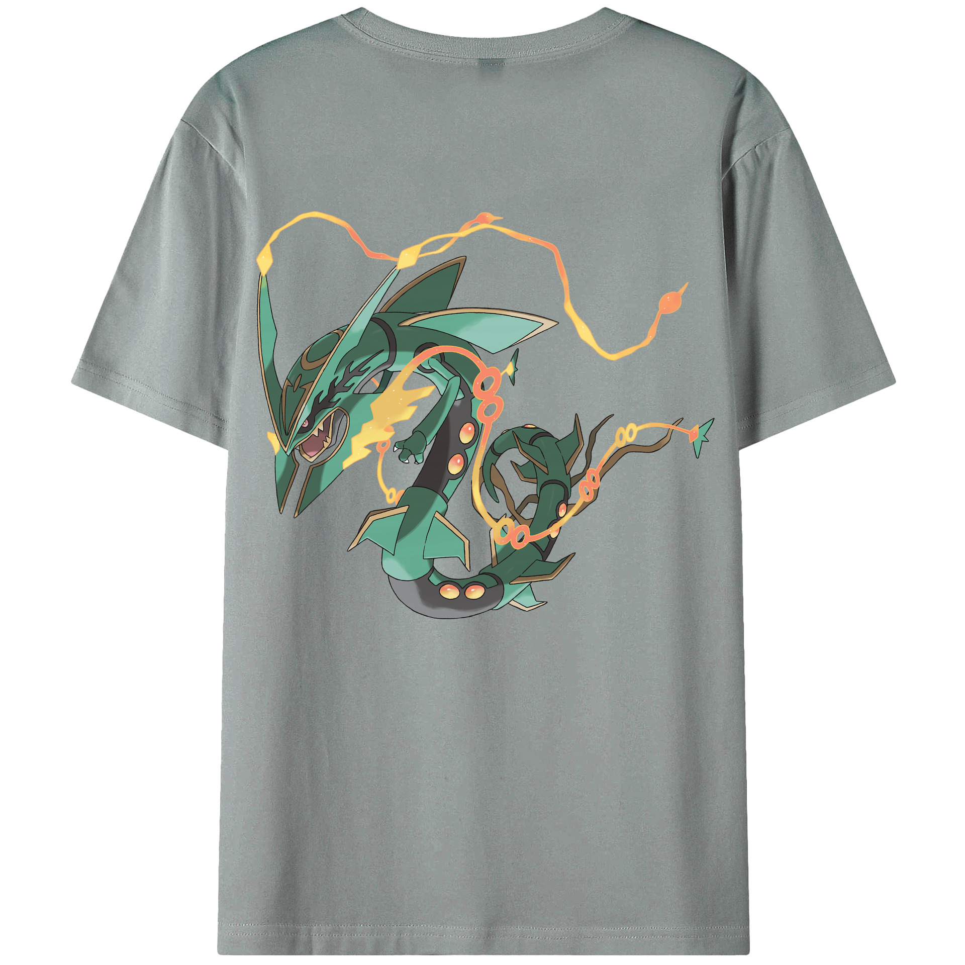 （画像用） ポケットモンスター Pokémon 綿100％ メンズ半袖Tシャツ（バックプリント） 通気性